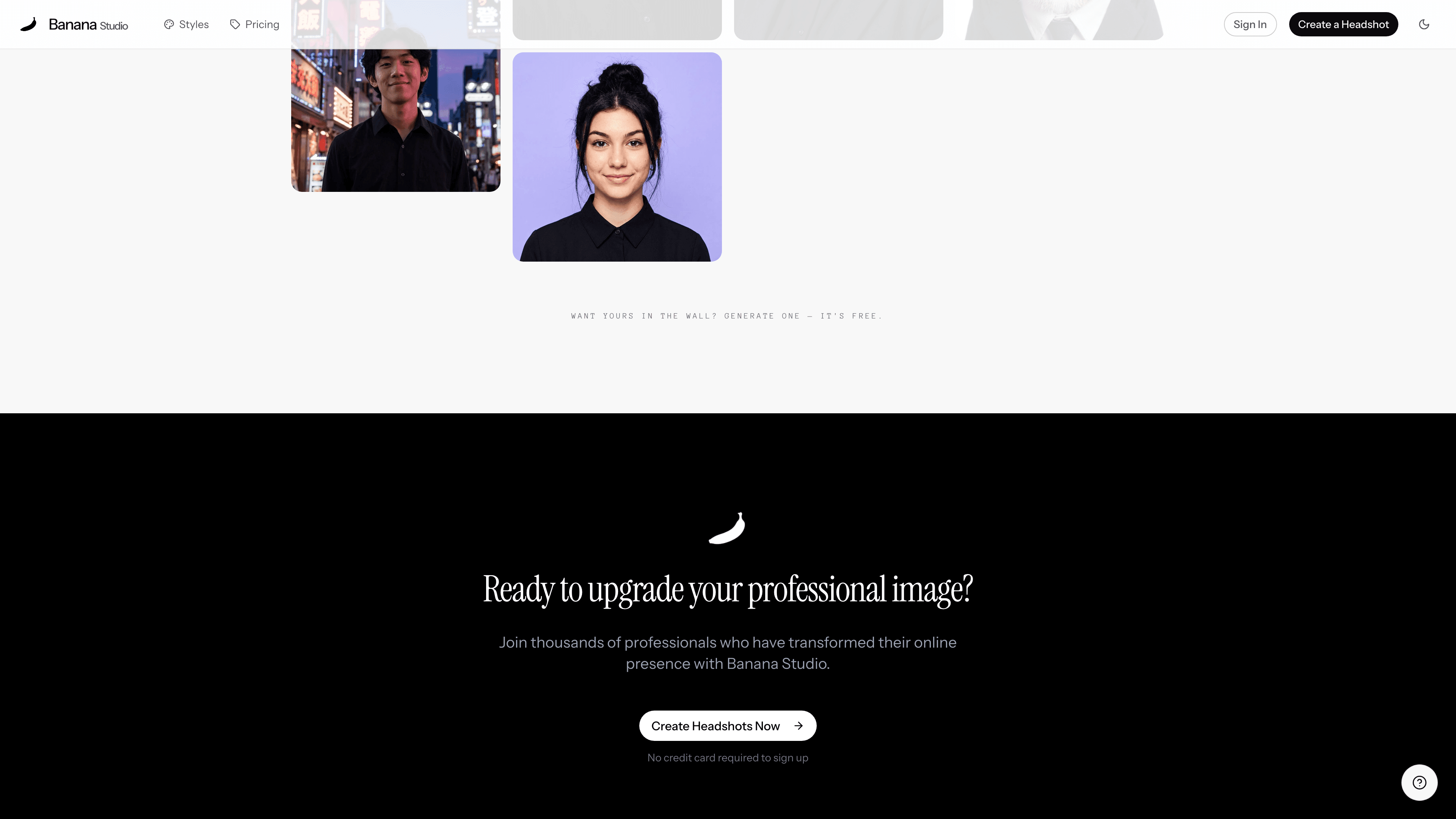 Banana Studio screen